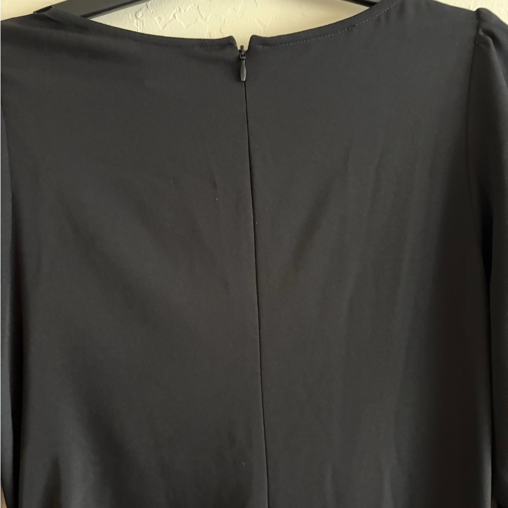 Rodarte Black Ruched Asymmetric Ruffle Dress 2XS - Picture 13 of 14